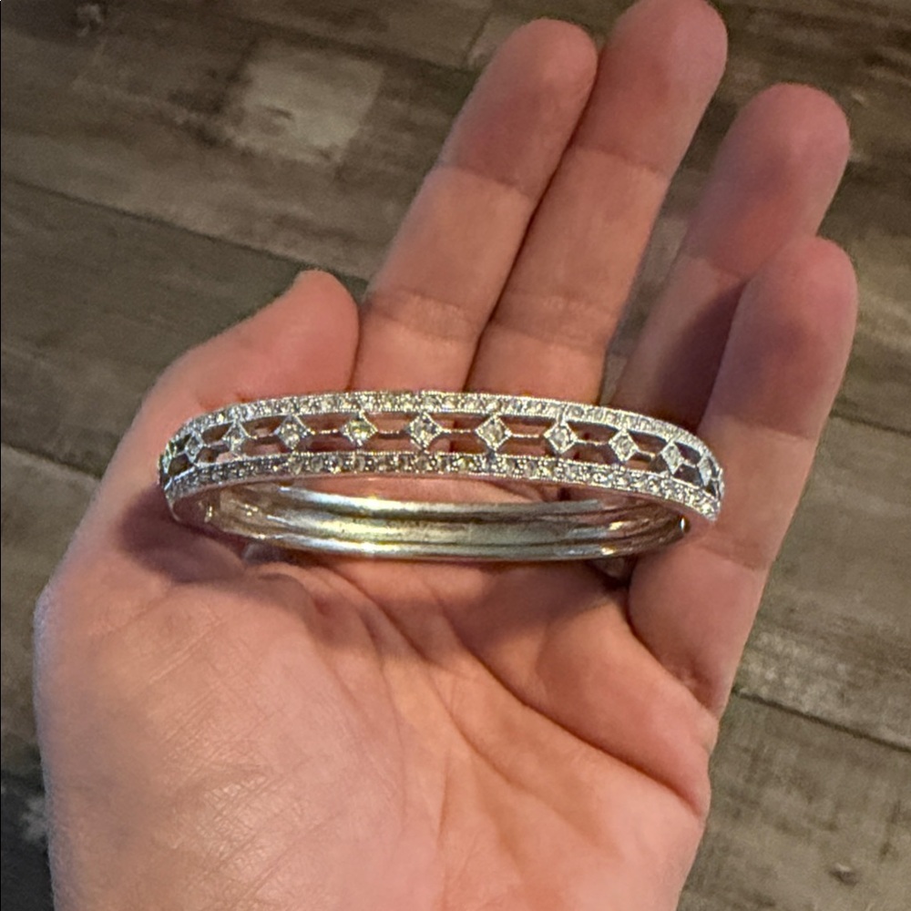 Elegant Silver Bangle Bracelet